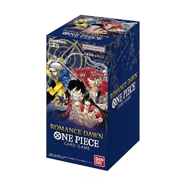 The image shows a One Piece Japanese Romance Dawn OP-01 Booster Box. Sergio’s Collection