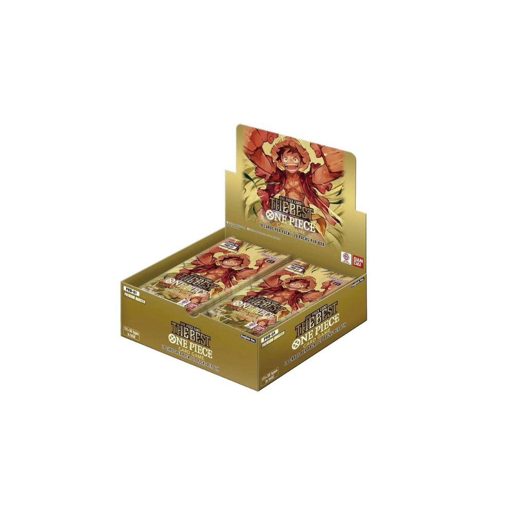 One Piece Premium Booster PRB-01 Booster Box featuring exciting cards from the One Piece trading card game. Sergio’s Collection