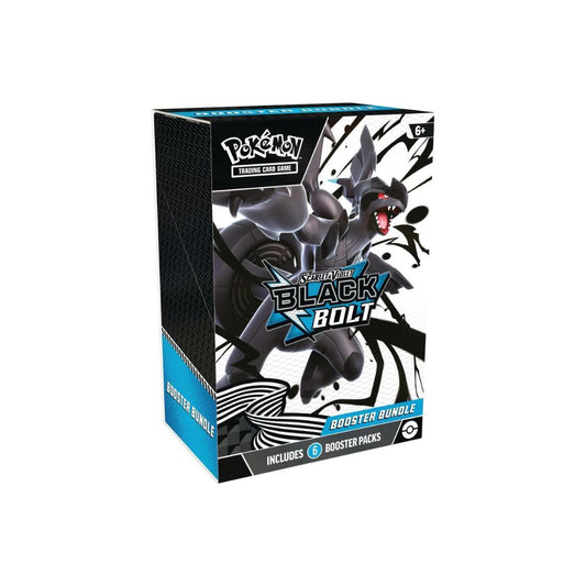 The image shows a Pokémon Black Bolt Booster Bundle, containing multiple booster packs from the Japanese Scarlet & Violet Black Bolt set, featuring electric-themed cards and artwork.